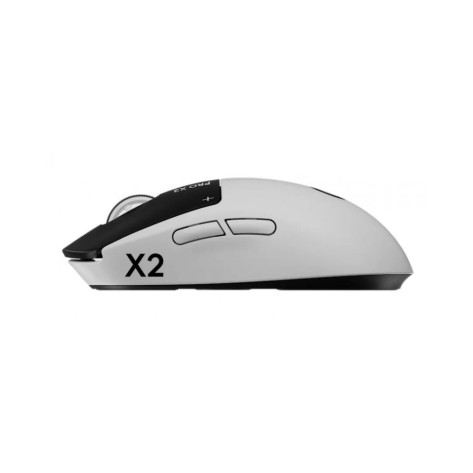 Гейминг мишка Logitech - Pro X2 Superstrike, оптична, безжична, бяла/черна